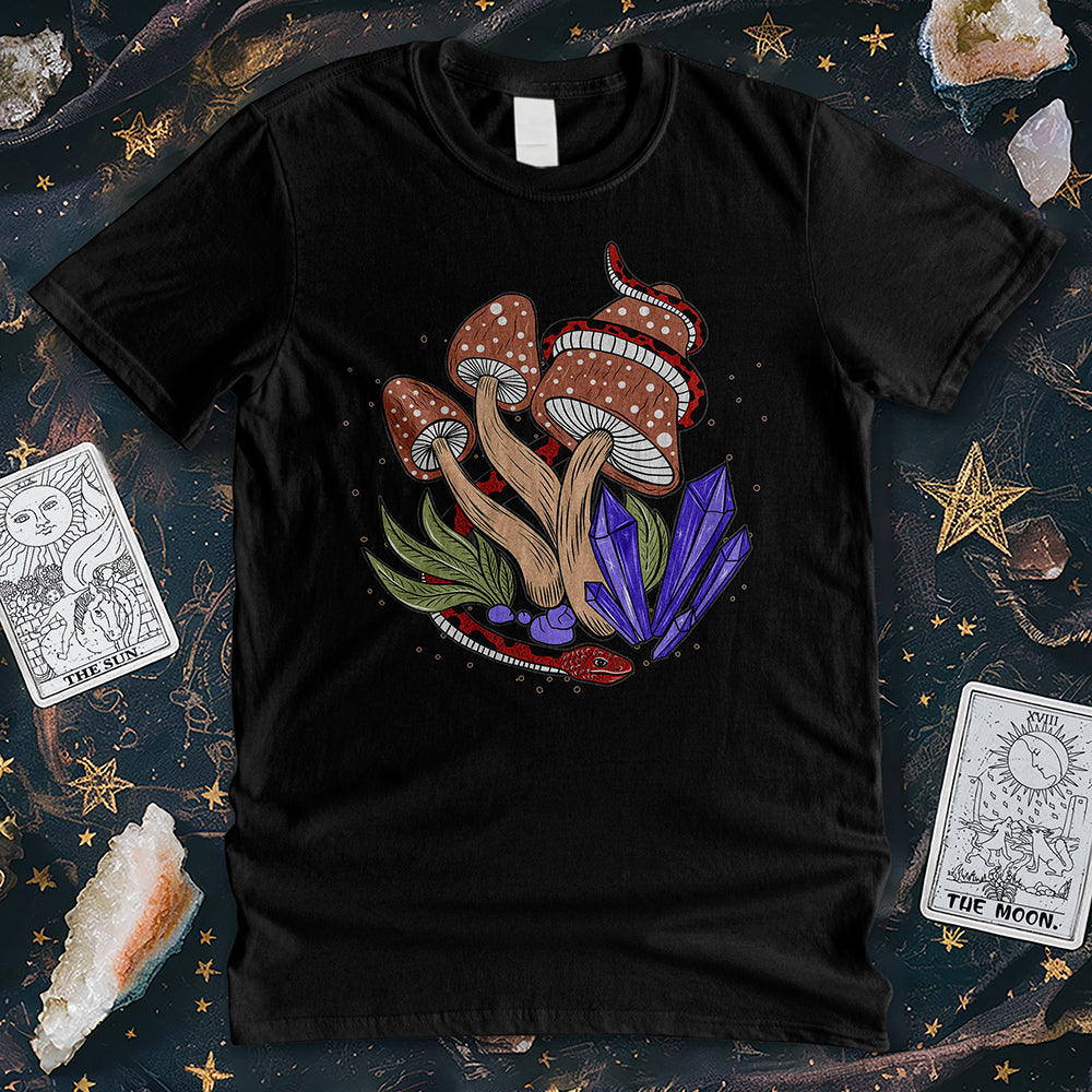 Mushroom Snake Crystal T-Shirt