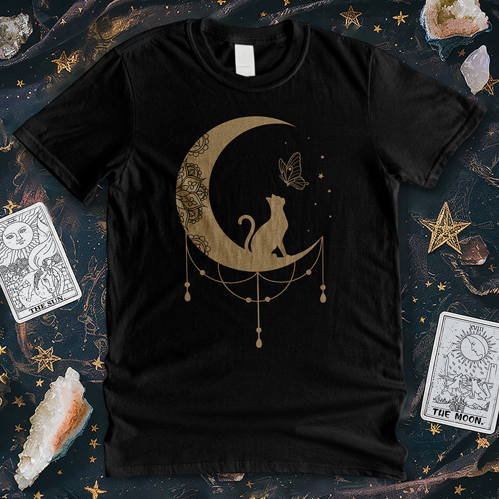 Moon Cat Butterfly T-Shirt