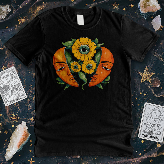 Celestial Duality Blossoms T-Shirt