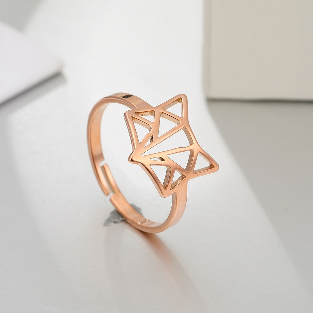 Origami Fox Rings - Adjustable