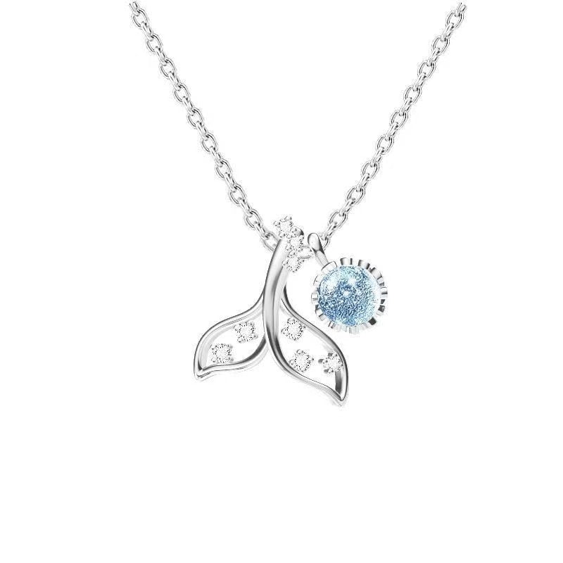 Lunar Mermaid - Silver Necklace