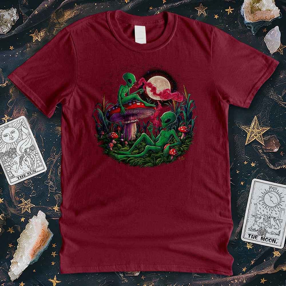 Psychedelic Magic Mushroom Aliens T-Shirt