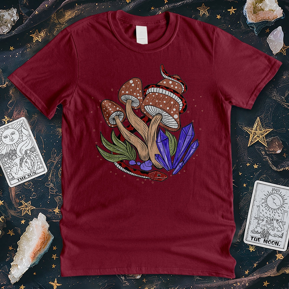 Mushroom Snake Crystal T-Shirt