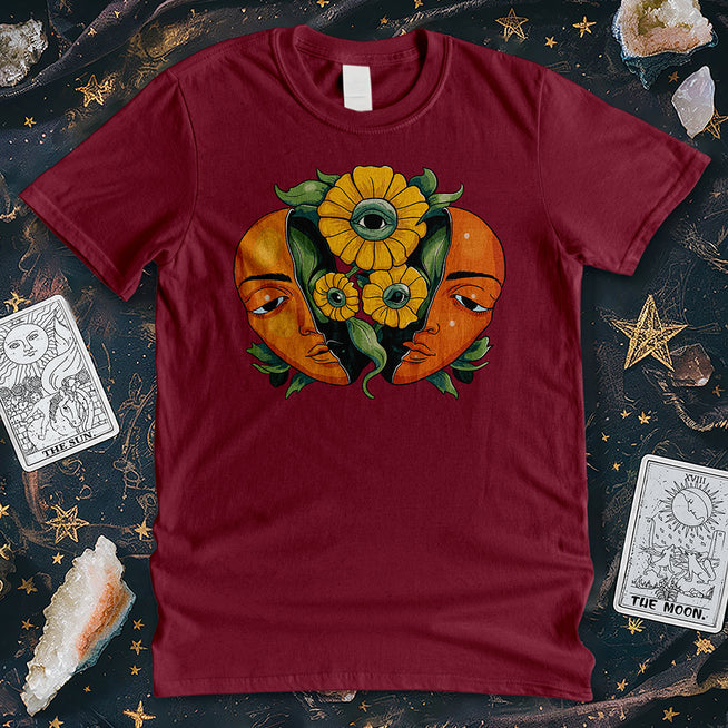 Celestial Duality Blossoms T-Shirt