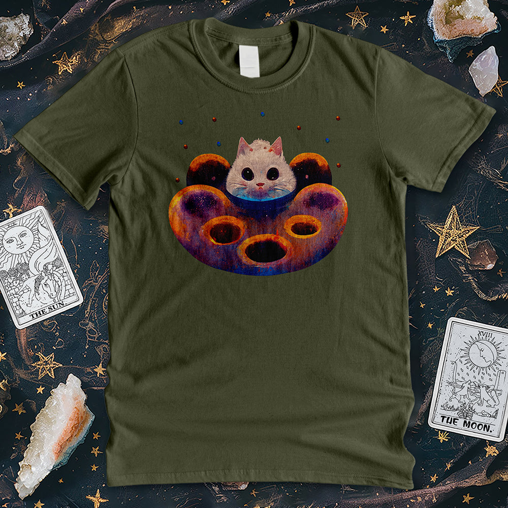 Colorful Cosmic Cat T-Shirt