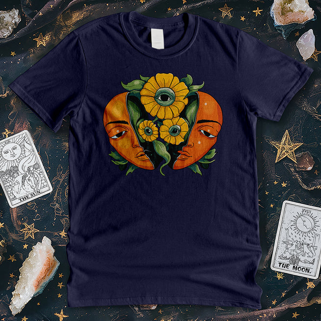 Celestial Duality Blossoms T-Shirt