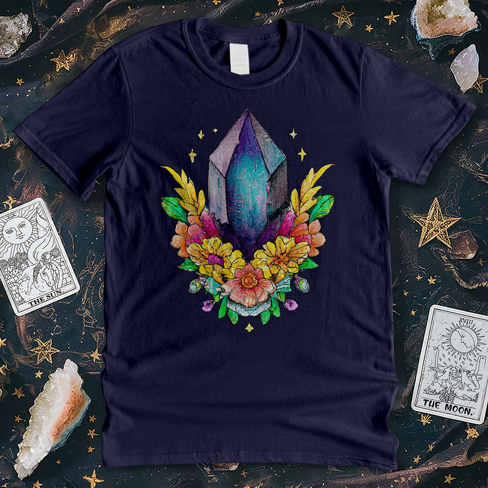 Crystal With Flowers T-Shirt