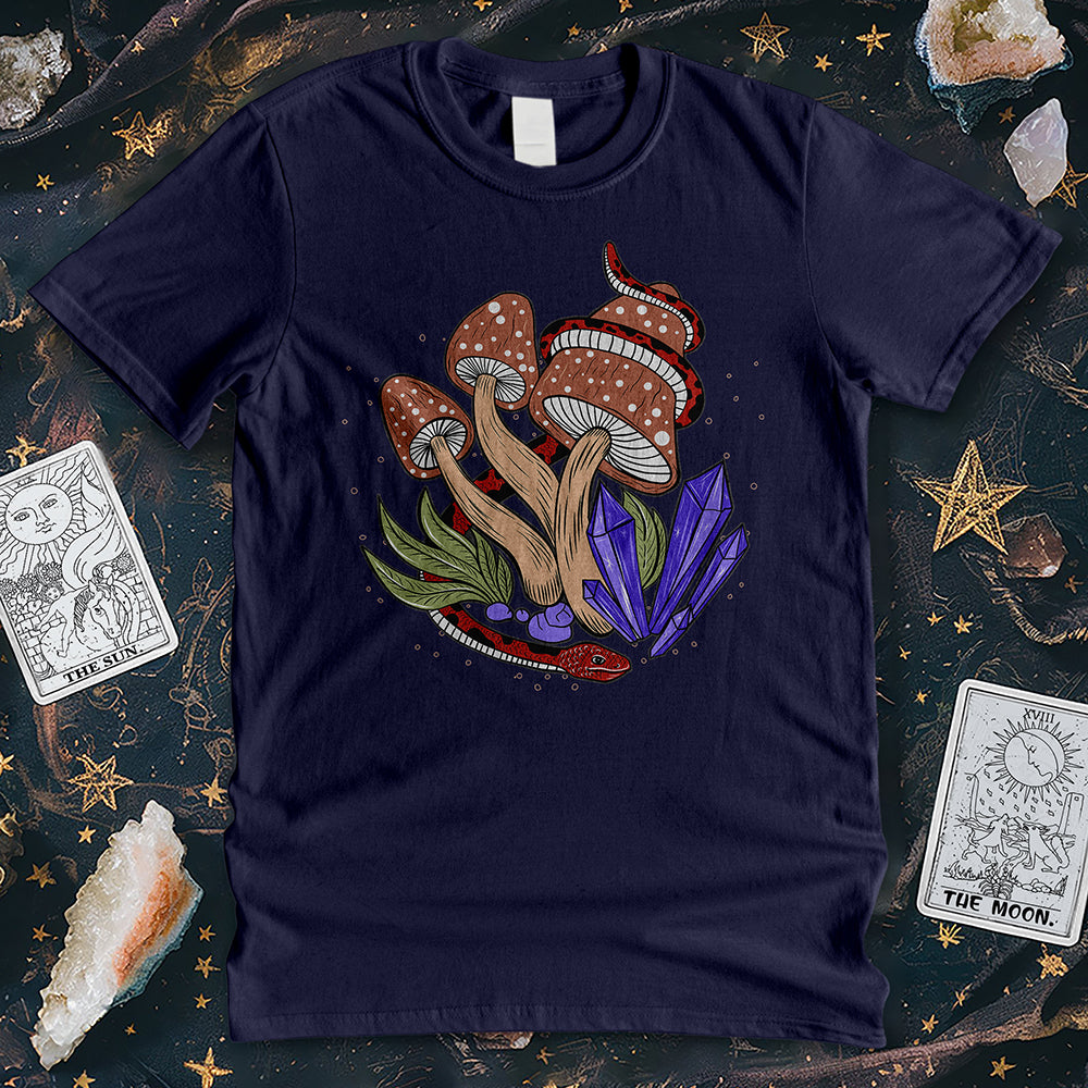 Mushroom Snake Crystal T-Shirt