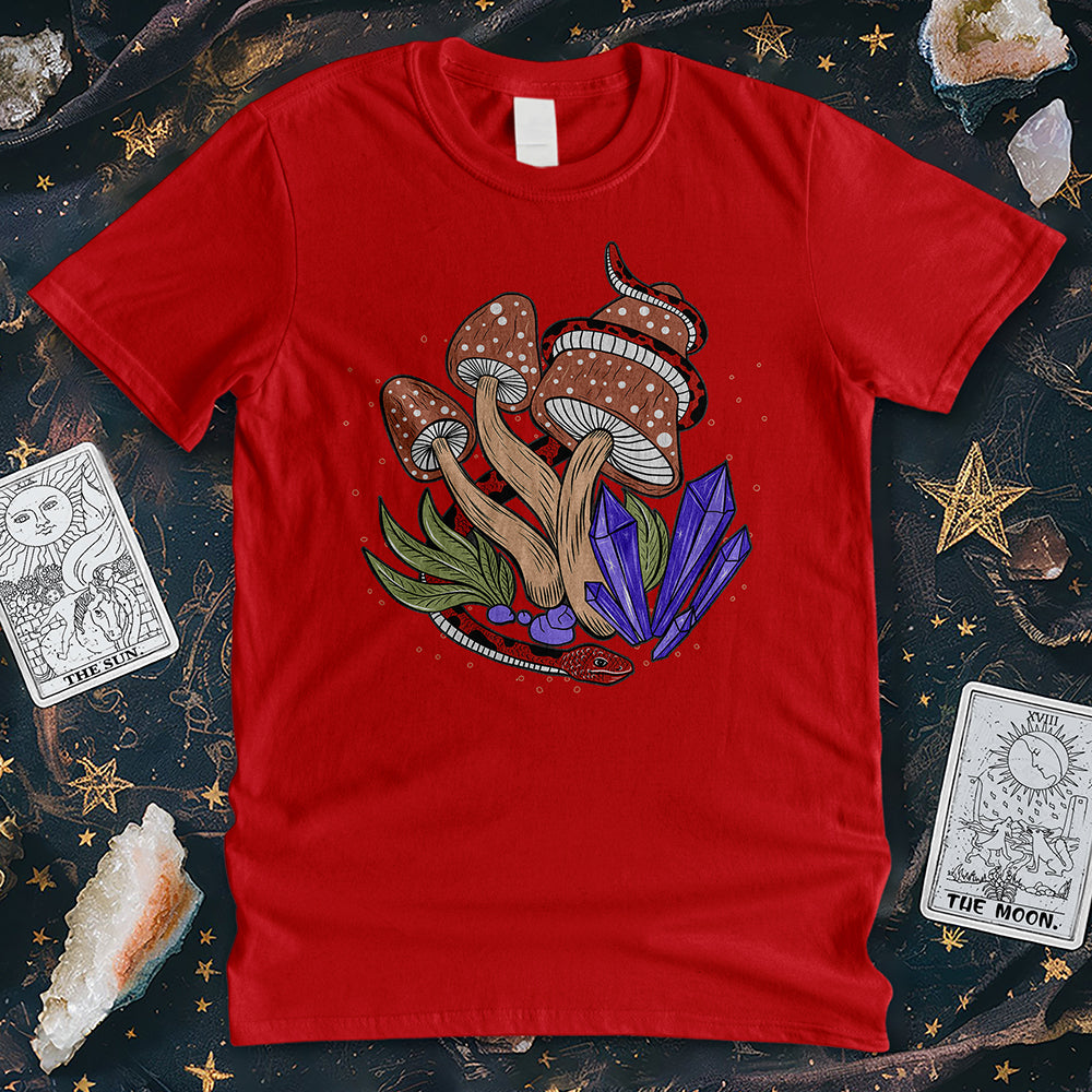 Mushroom Snake Crystal T-Shirt