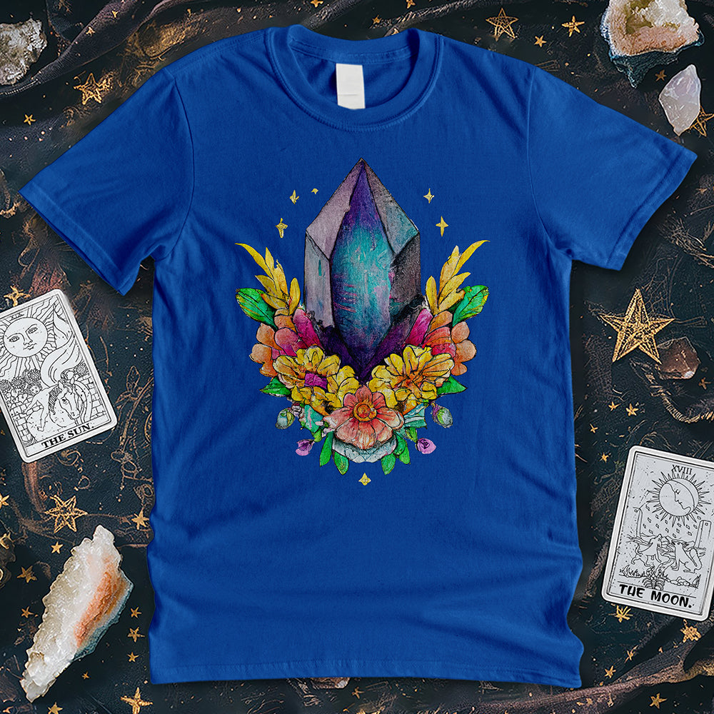 Crystal With Flowers T-Shirt