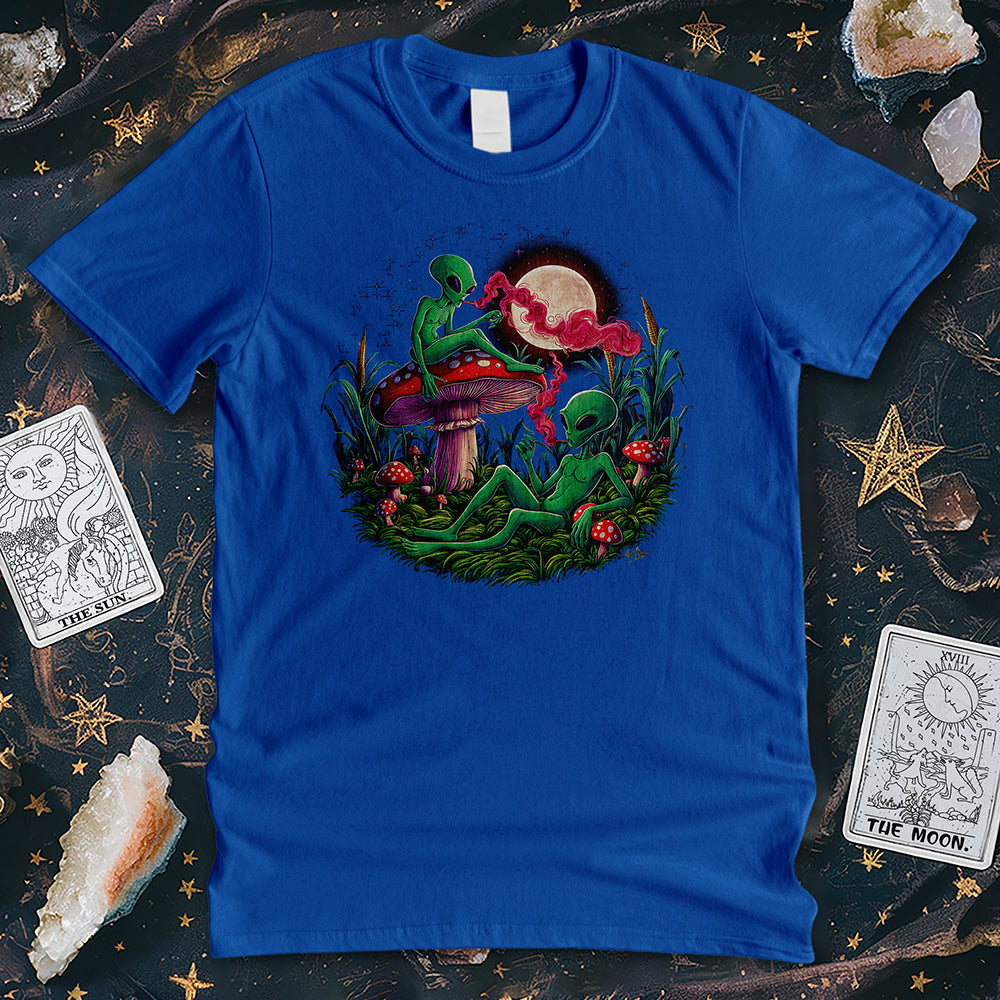 Psychedelic Magic Mushroom Aliens T-Shirt