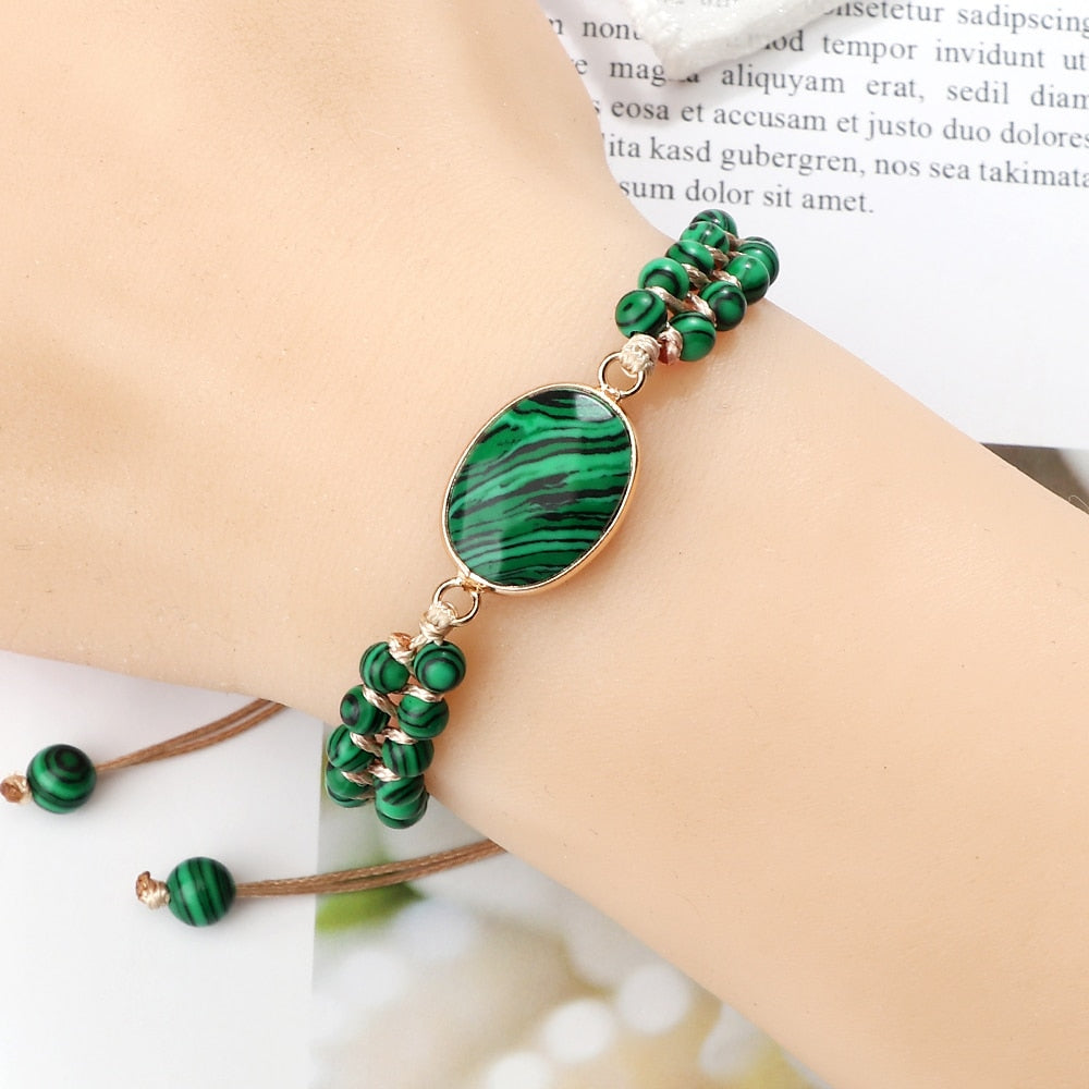 Green Malachite Yoga Bracelet