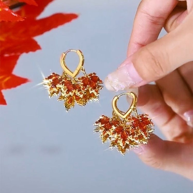 RED MAPLE LEAF EARRINGS COLLECTION