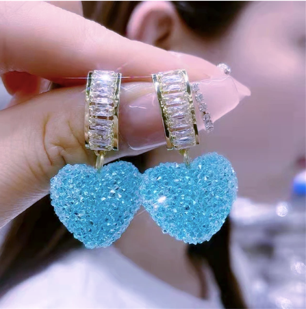 Candy Heart Dangling Earrings