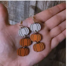 Wooden Pumpkin Spice Earrings