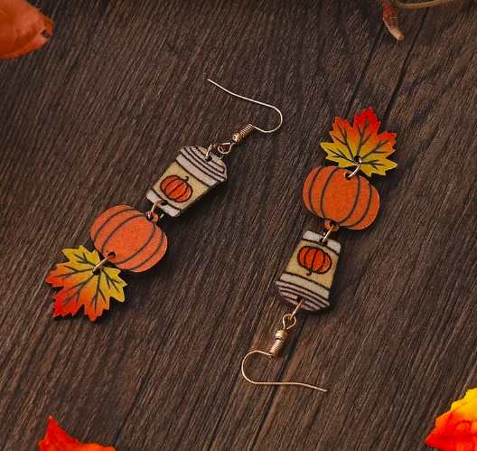 Pumpkin Latte Drop Earrings