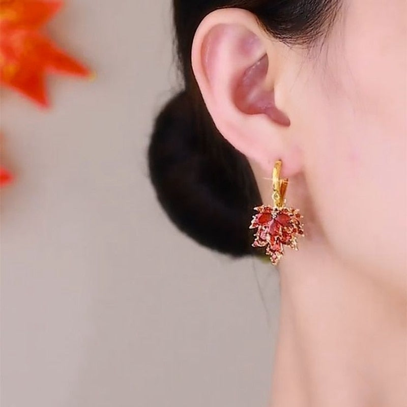 RED MAPLE LEAF EARRINGS COLLECTION