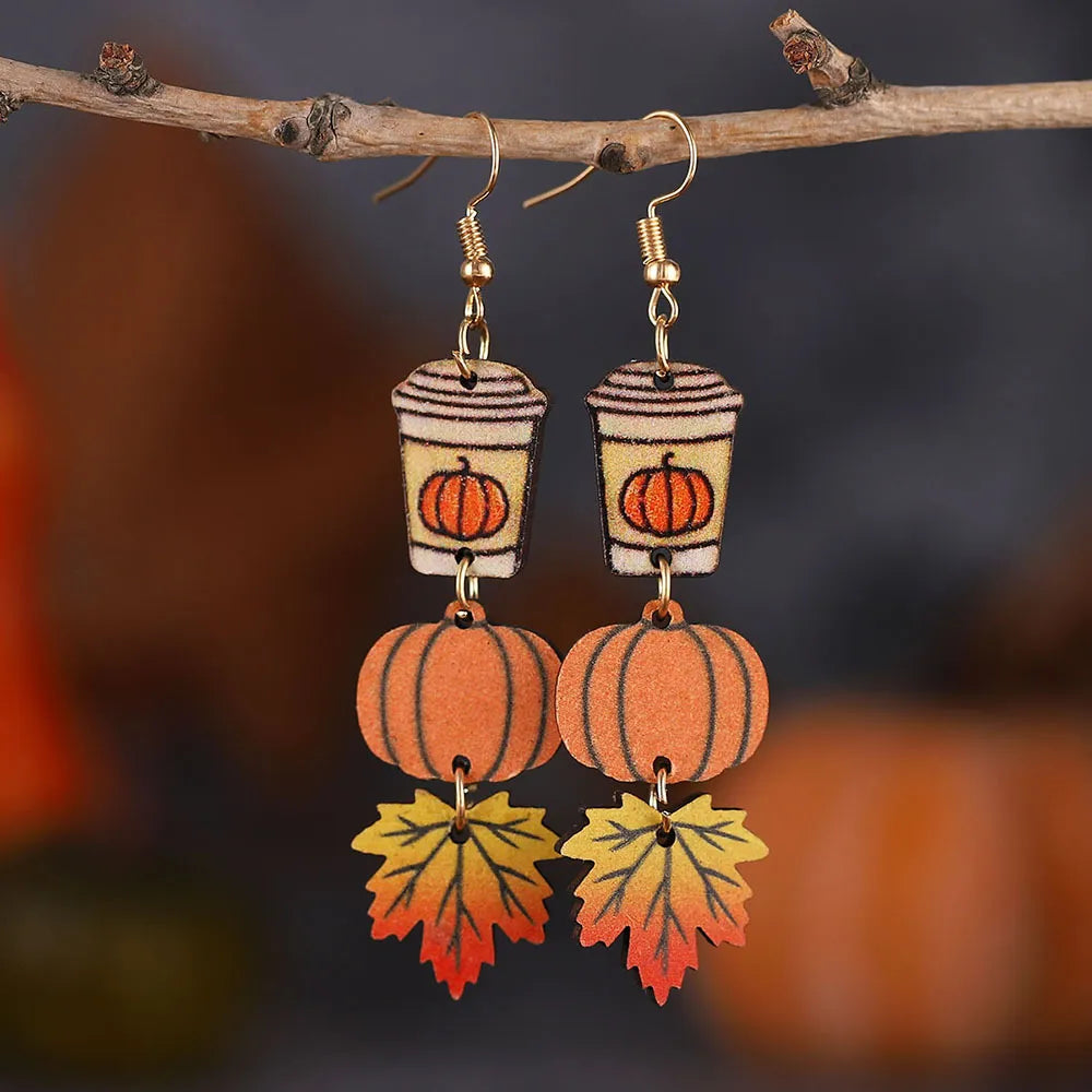 Pumpkin Latte Drop Earrings