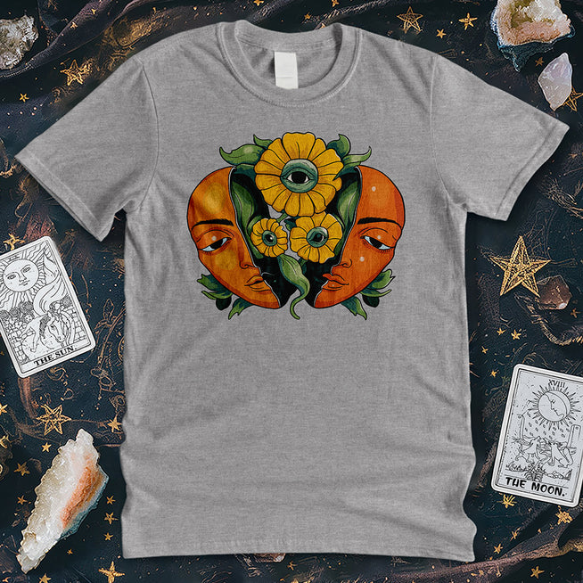 Celestial Duality Blossoms T-Shirt