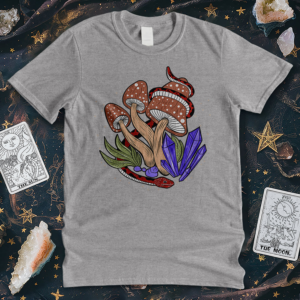 Mushroom Snake Crystal T-Shirt