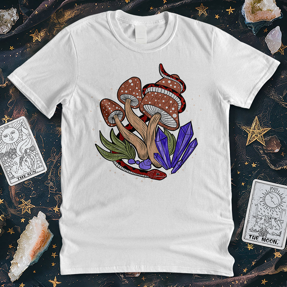 Mushroom Snake Crystal T-Shirt