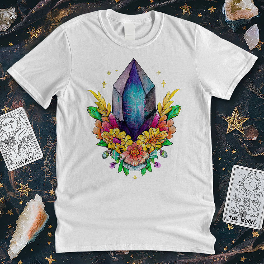 Crystal With Flowers T-Shirt