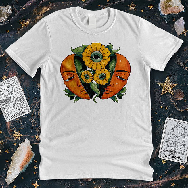 Celestial Duality Blossoms T-Shirt