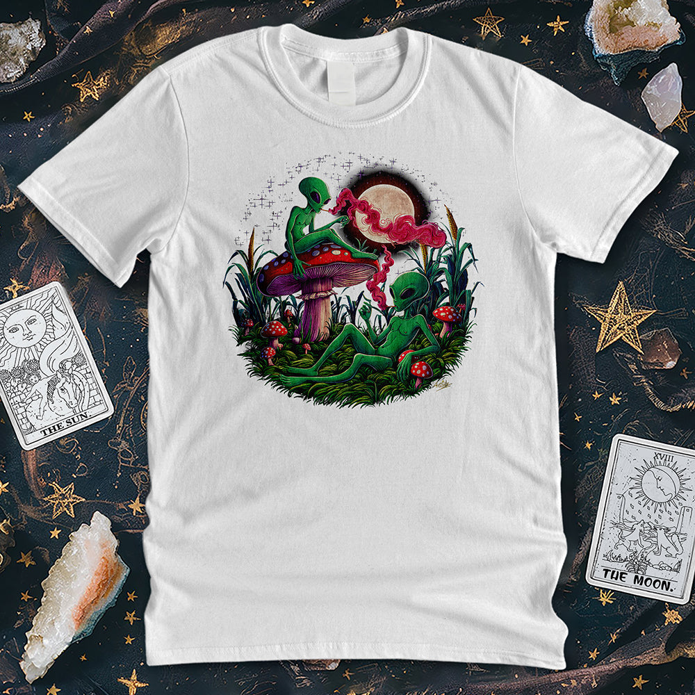 Psychedelic Magic Mushroom Aliens T-Shirt