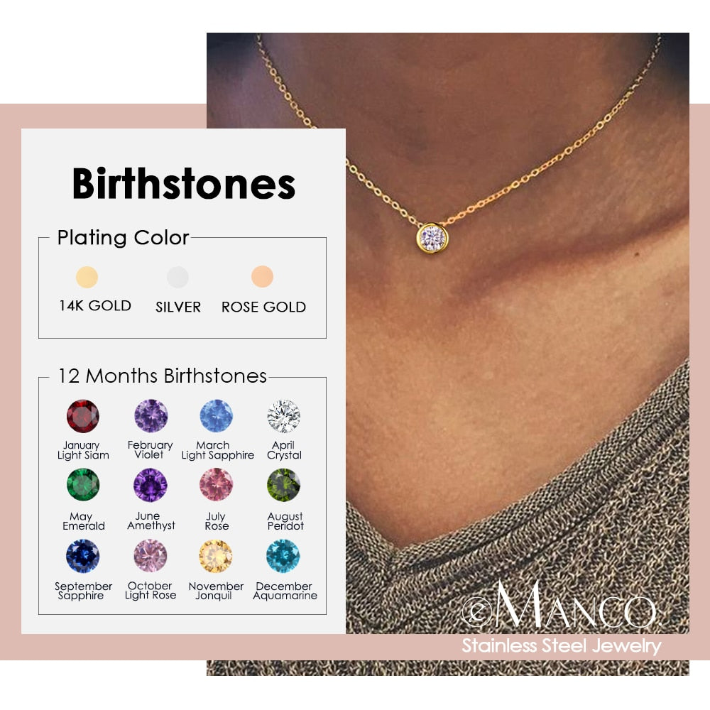 Minimalist Birthstone Necklaces