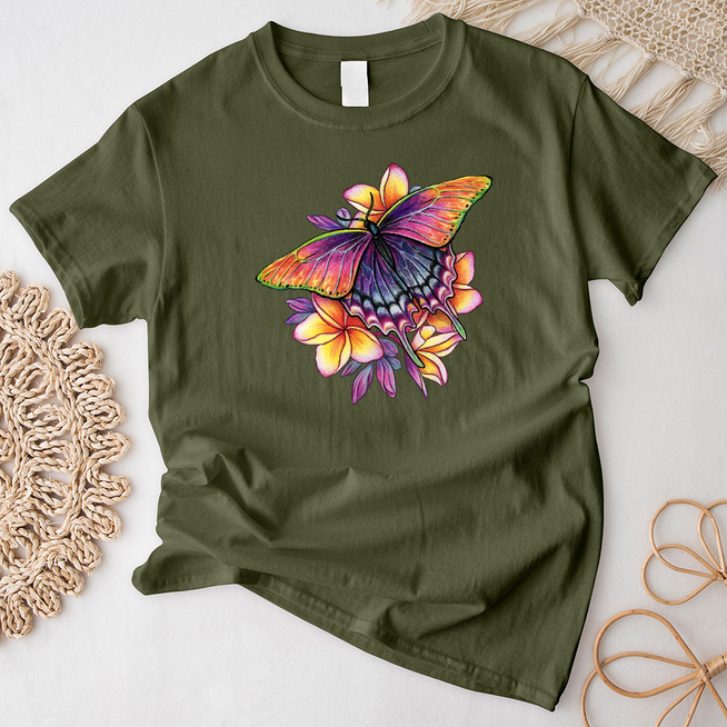 Butterfly on Flowers T-Shirt