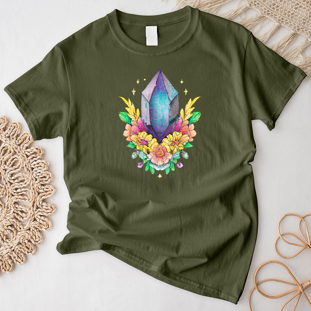 Crystal with Flowers T-Shirt