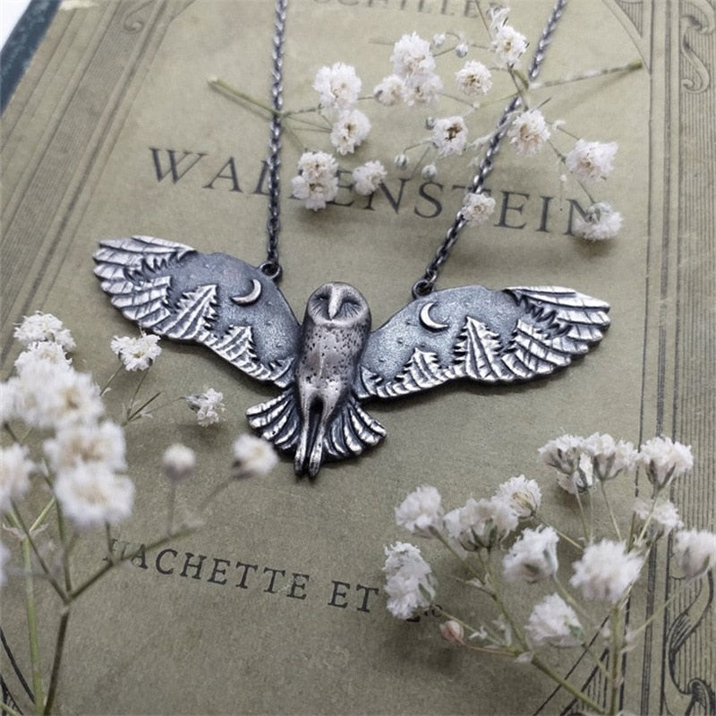 Guardian of Twilight Owl Necklace