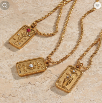 The Lovers - Tarot Gold Necklace