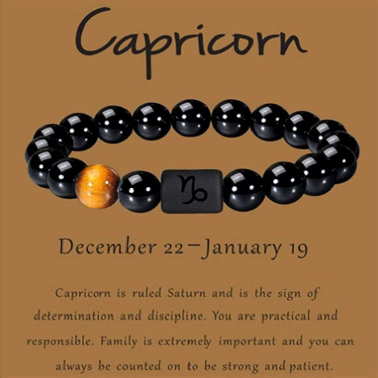 Zodiac Onyx Stone Bracelets