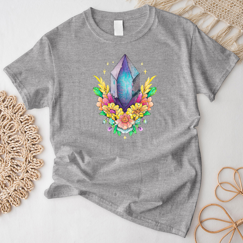 Crystal with Flowers T-Shirt