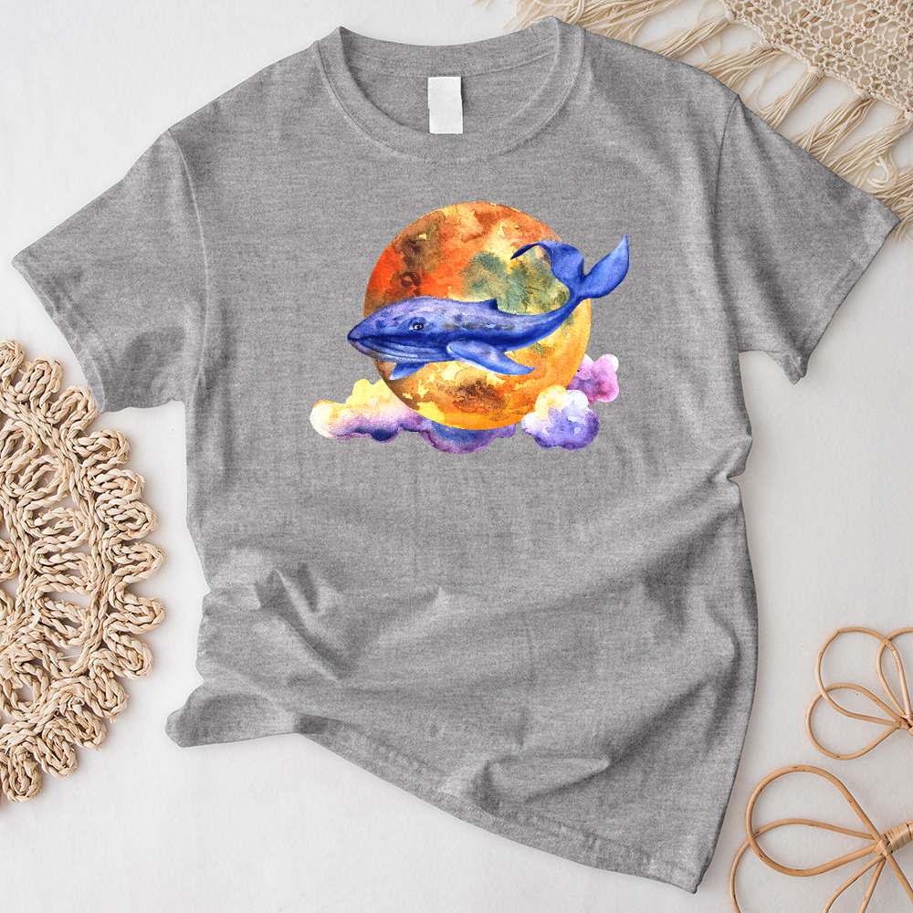 Cosmic Moon Whale T-Shirt