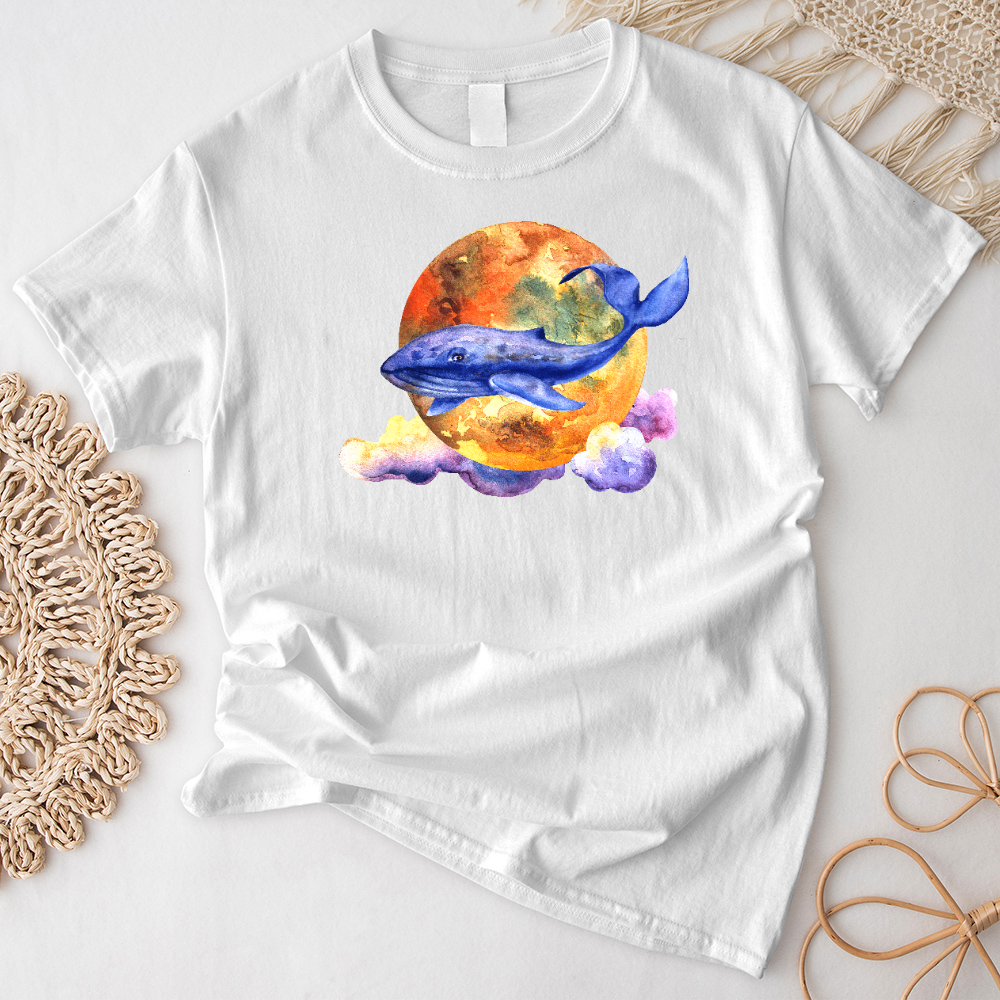 Cosmic Moon Whale T-Shirt